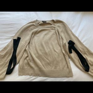 J. Crew Mercantile wide sleeves with ties sweater